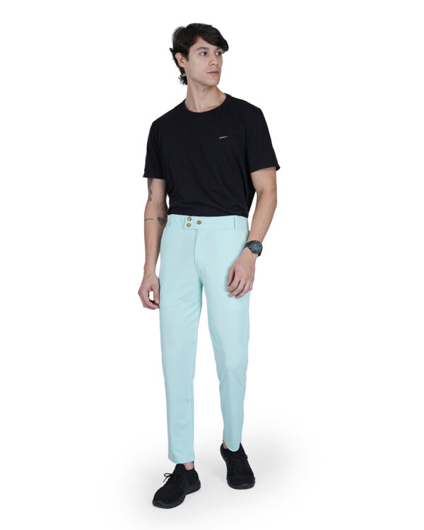 Men Regular Fit Sky Trousers