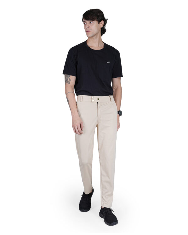 Men Regular Fit Cemel Trousers