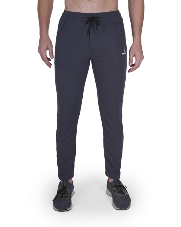 Men Solid Grey Track Pants