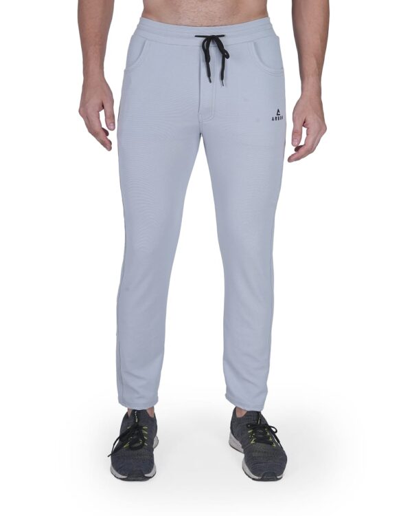 Men Solid Grey Track Pants